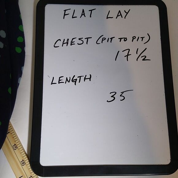 BODEN V Neck Slim Fit Ruched Front Long Sleeve Knee Length Navy Blue W/Dots 8 M - Picture 8 of 8